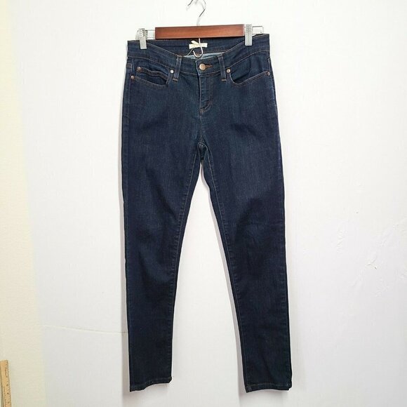 Eileen Fisher 4×28 Petite Organic Cotton Stretch Dark Wash Mid Rise Skinny Jean - Picture 2 of 8
